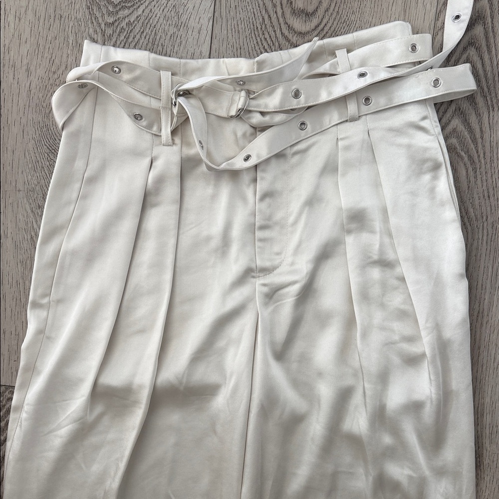 NOLI light Cream Wide Leg Women's Pants - Picture 4 of 5